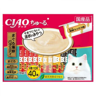 いなばペットフード Wan(ワン)ちゅ～る 総合栄養食 バラエティ40本入り ちゅーる 大袋 ドッグフード 犬用おやつ ペースト 国産 |  DAIYU8 ONLINE SHOP