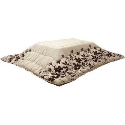 i】【代引不可】 イケヒコ こたつ布団 掛 長方形 205×285cm 赤 ローズ