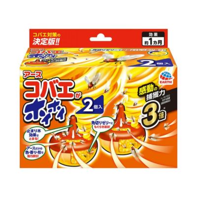 ユカユカさん専用　二個入り　快糖茶　最安値！ アース製薬 コバエがホイホイ 2個入 コバエ用捕獲器 効果約1か月