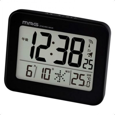 MAG マグ 目覚まし時計 電波 デジタル ホーネット スヌーズ機能