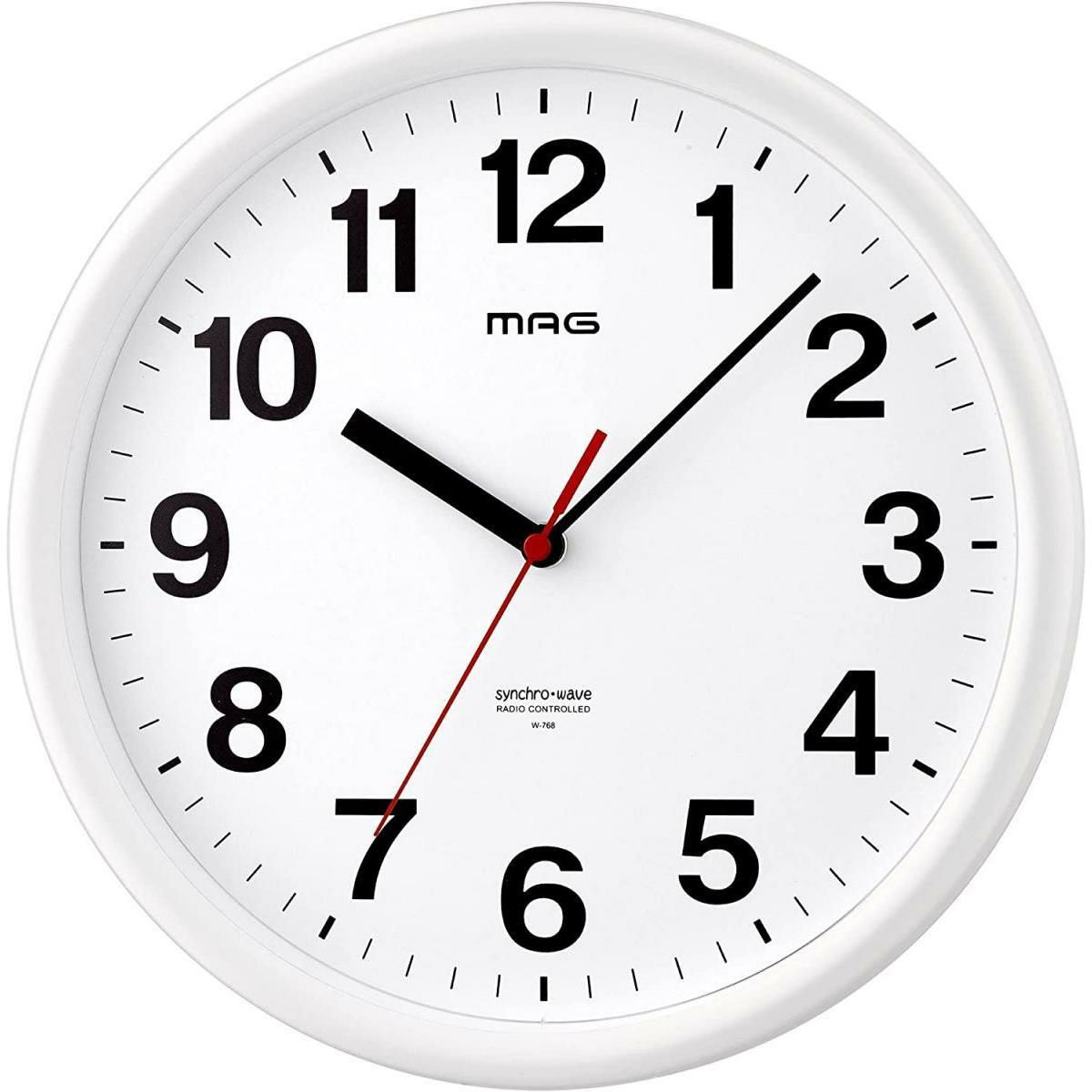 MAG マグ 掛け時計 電波時計 アナログ 知育 夜間秒針停止機能付き 立体