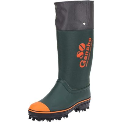 ミツウマ 岩礁80型NS ピンスパイク 長靴 濃グリーン 27.0cm 足首固定用