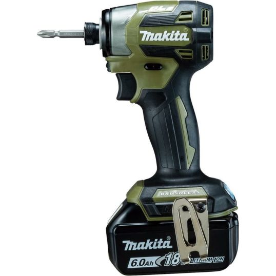 マキタ Makita 充電式インパクトドライバ（オリーブ） 18V6Ah バッテリ2本・充電器・ケース付 TD173DRGXO 充電式 インパクトドライバΩ