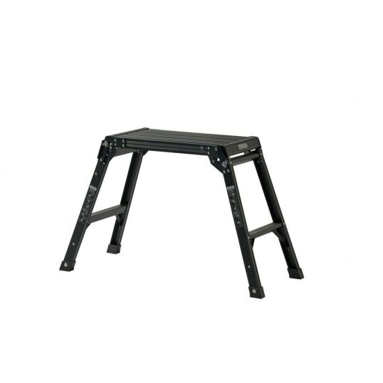 天馬 TENMA アルミ 作業台 2段 ブラック 設置幅約90cm 高さ約60cm 軽量