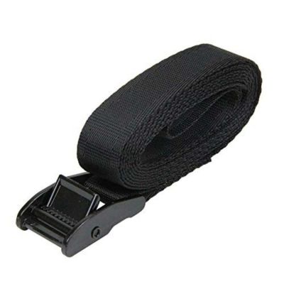 E-Value カムバックル式荷締ベルト ブラック 25mm×2m BT-252(BK
