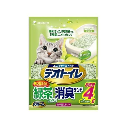 デオトイレ 1週間消臭 抗菌 飛び散らない緑茶成分入り 消臭サンド 4l Daiyu8 Online Shop