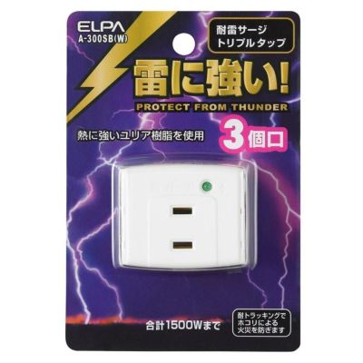ELPA(エルパ) 耐雷サージ スイッチ付タップ USB2個口+コンセント2個口 