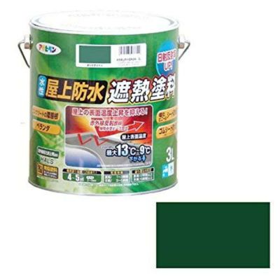 アサヒペン ペンキ 水性屋上防水遮熱塗料 ライトグリーン 10L | DAIYU8 