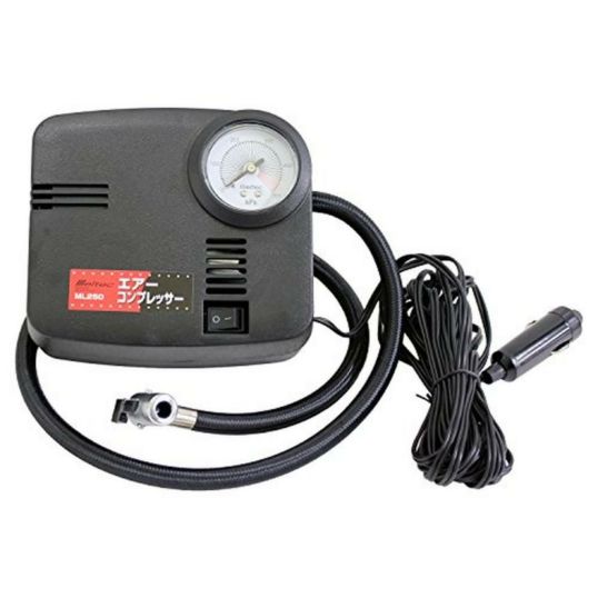 メルテック ミニエアーコンプレッサー(自動車/バイク/自転車) 最高圧力:800ｋPa DC12V(クリップ) Meltec FT-35P wyw801m エアーコンプレッサー 小型 12v 車 バイク 自転車 最高圧力