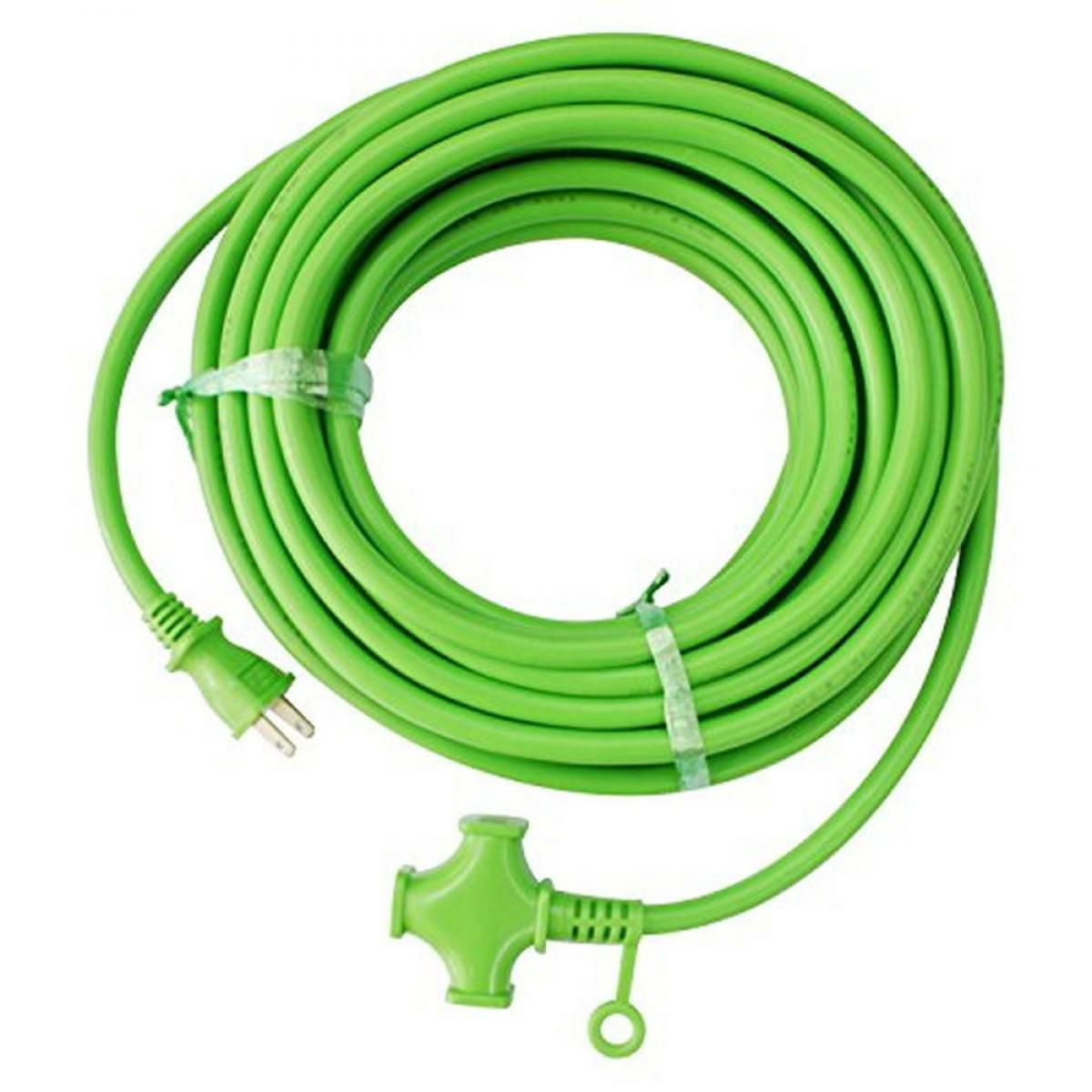 kowa スーパーソフト 延長コード デカ太電線 15A・10M 3ツ口 ミドリ