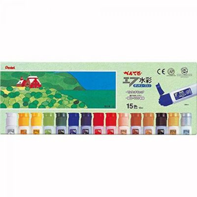 ぺんてる 絵の具 エフ水彩 WFC1-15 ポリチューブ入り 15色 | DAIYU8