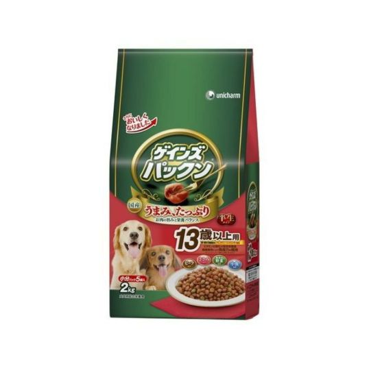 愛犬元気 ゲインズパックン 13歳以上用 ビーフ・ささみ・緑黄色