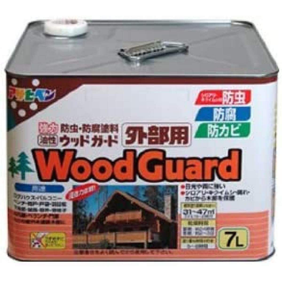 アサヒペン 水性ウッドガード外部用 クリア 1.6L 木部用 撥水 ツヤ消し