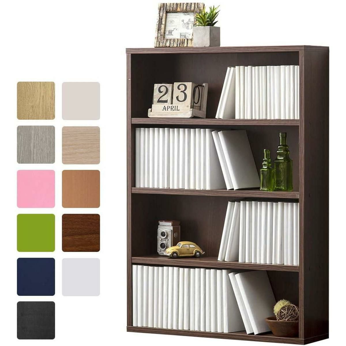 本棚 コミックラック 大容量 幅59.9×奥行15×高さ84cm アッシュグレー