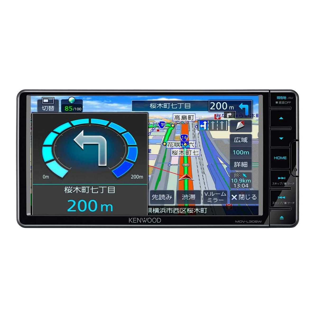 KENWOOD(ケンウッド) カーナビ 彩速ナビ 7型ワイド MDV-L308W ７Ｖ型ワイドワンセグカーナビΩ 