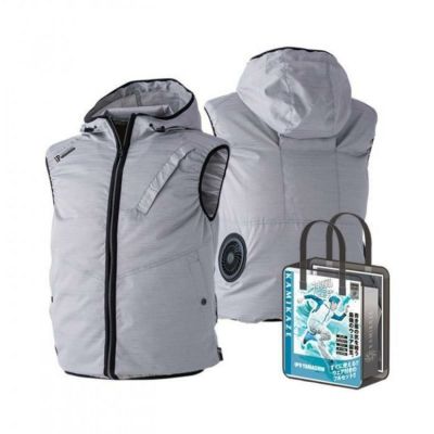 山真製鋸 空調ウェア DCV2-S-3L-SET 3Lサイズ ベスト 爆風ファン