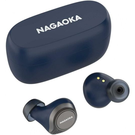 NAGAOKA Bluetooth5.0対応 オートペアリング機能搭載 最大8時間再生対応 完全ワイヤレスイヤホン BT824BL ブルーΩ