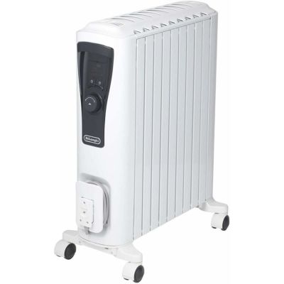 【美品】デロンギ　オイルヒーター ホワイト　DeLonghi BiaCaldo デロンギ(DeLonghi) ユニカルド オイルヒーター 幅広X字型フィン