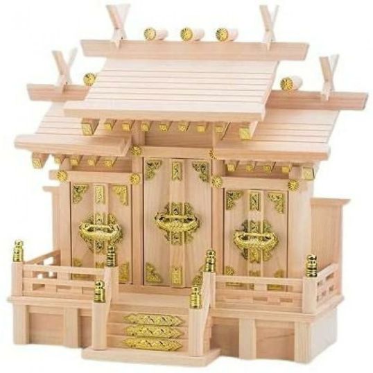 神棚の里(静岡木工) 屋根違い神棚三社明津(特小) | DAIYU8 ONLINE SHOP