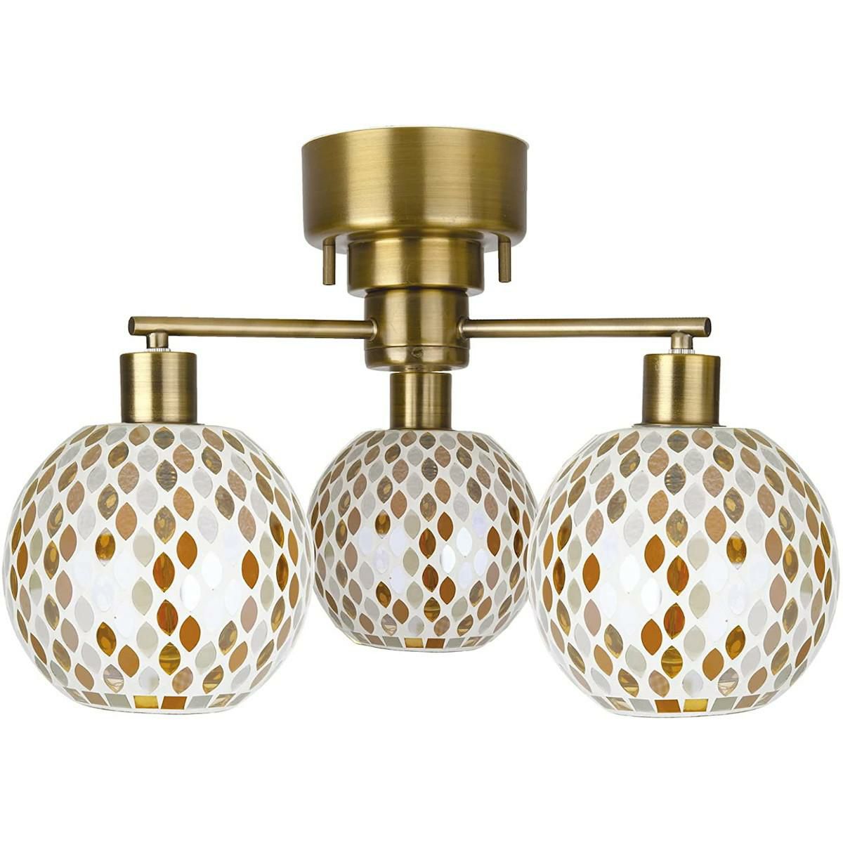 キシマ(kishima) レフティア モザイクガラス シーリングライト3灯